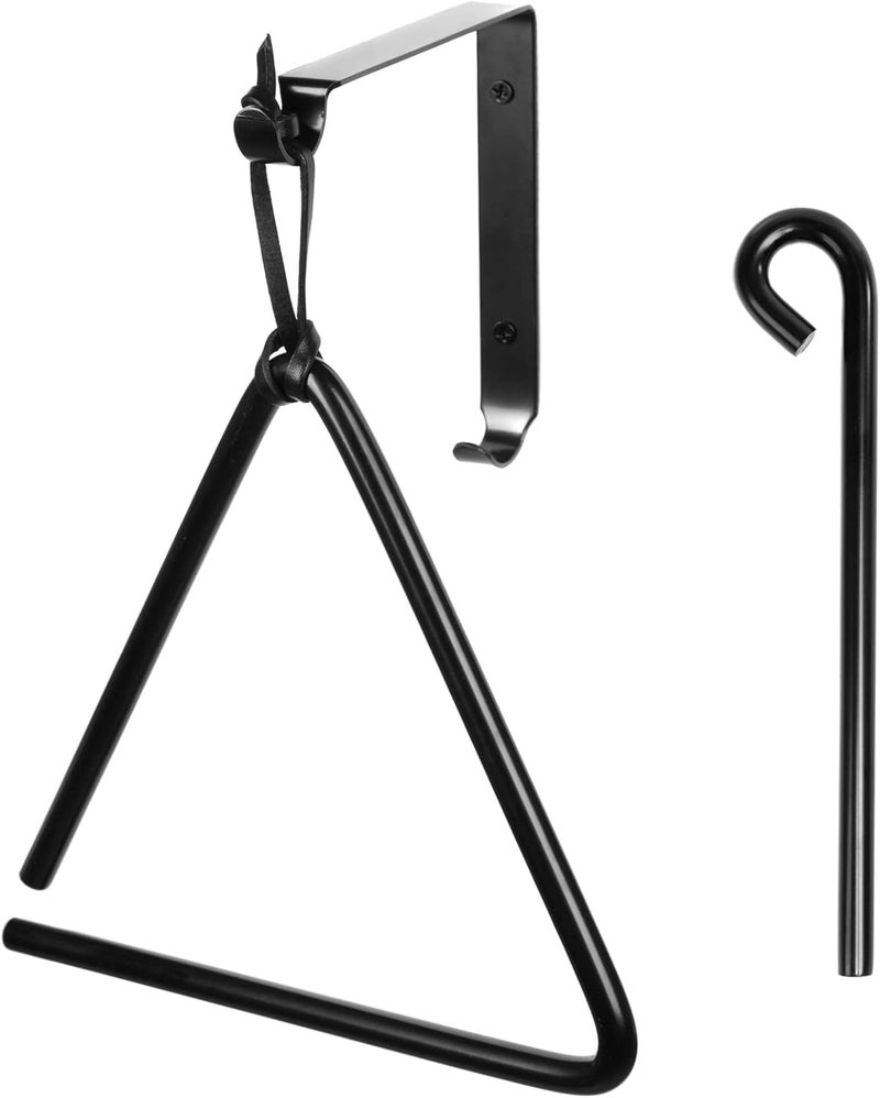 W. MM 9 Inch Triangle Dinner Bell Hunging Bell Percussion Triangle bell With Striker outdoor bell Wall outside Bell Bracket Mounts indoor Steel Bell - Image 2